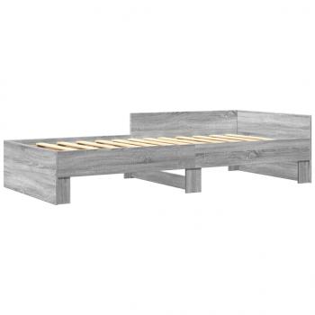 Bettgestell Grau Sonoma 75x190 cm Holzwerkstoff