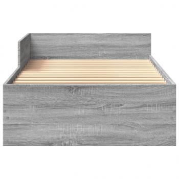 Bettgestell Grau Sonoma 75x190 cm Holzwerkstoff