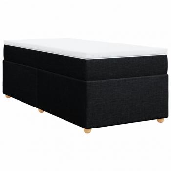 Boxspringbett mit Matratze Schwarz 90x190 cm Stoff