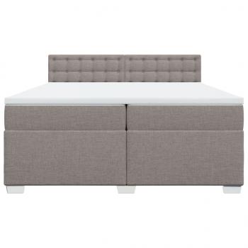 Boxspringbett mit Matratze Taupe 200x200 cm Stoff