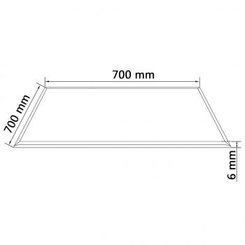 Tischplatte aus gehärtetem Glas Quadratisch 700 x 700 mm