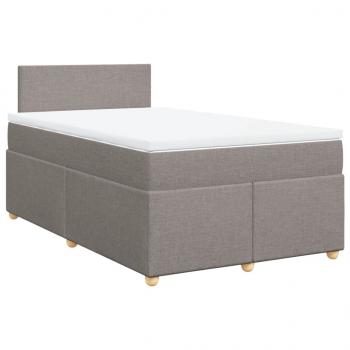 Boxspringbett mit Matratze Taupe 120x200 cm Stoff