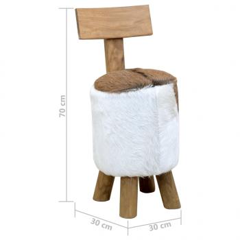 Hocker Braun Massivholz Teak