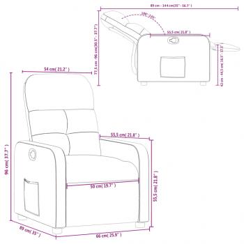 Relaxsessel Dunkelbraun Stoff