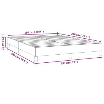 Bettgestell Creme 180x200 cm Kunstleder