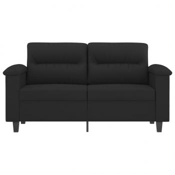 2-Sitzer-Sofa Schwarz 120 cm Mikrofasergewebe