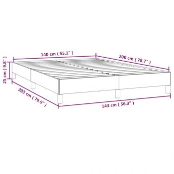 Bettgestell Creme 140x200 cm Kunstleder