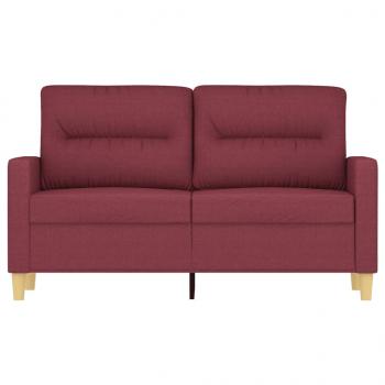 2-Sitzer-Sofa Weinrot 120 cm Stoff