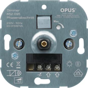 ARDEBO.de - Phasenabschnitt-Dimmer 230V 20-315VA, 50Hz, Schraubklemmen