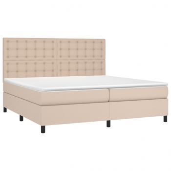 Boxspringbett mit Matratze & LED Cappuccino-Braun 200x200cm