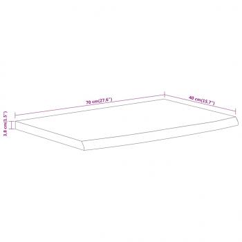 Wandregal 70x40x3,8 cm Rechteckig Massivholz Akazie Baumkante