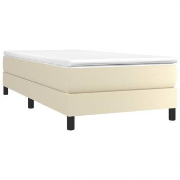 Boxspringbett mit Matratze Creme 100x200 cm Kunstleder