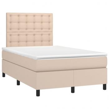 Boxspringbett mit Matratze & LED Cappuccino-Braun 120x190 cm