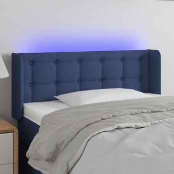 ARDEBO.de - LED Kopfteil Blau 83x16x78/88 cm Stoff