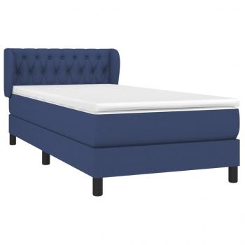 Boxspringbett mit Matratze Blau 100x200 cm Stoff