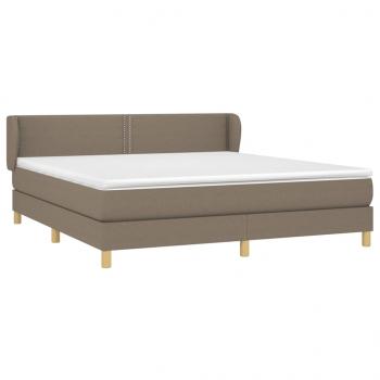 Boxspringbett mit Matratze Taupe 160x200 cm Stoff