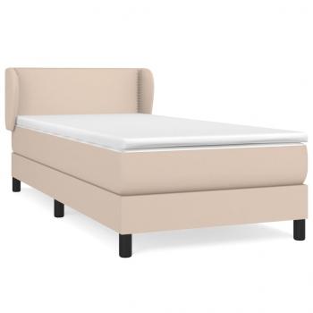 Boxspringbett mit Matratze Cappuccino-Braun 80x200cm Kunstleder