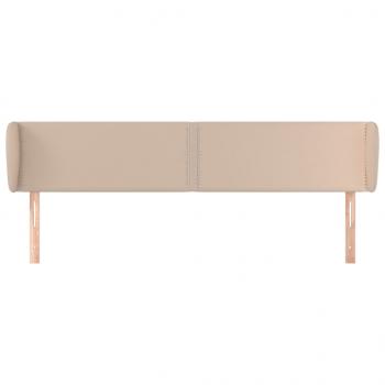 Kopfteil mit Ohren Cappuccino-Braun 183x23x78/88 cm Kunstleder