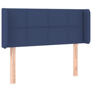 Kopfteil mit Ohren Blau 103x16x78/88 cm Stoff