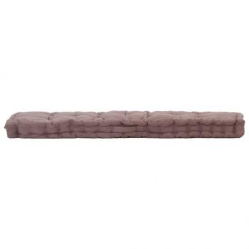 Palettenkissen Baumwolle 120×40×7 cm Taupe