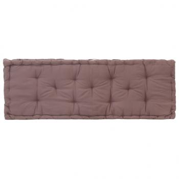 Palettenkissen Baumwolle 120×40×7 cm Taupe