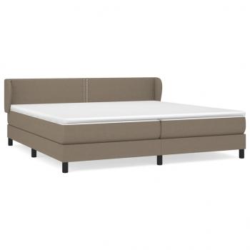 ARDEBO.de - Boxspringbett mit Matratze Taupe 200x200 cm Stoff