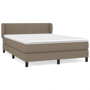 Boxspringbett mit Matratze Taupe 140x200 cm Stoff