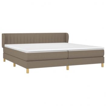 Boxspringbett mit Matratze Taupe 200x200 cm Stoff