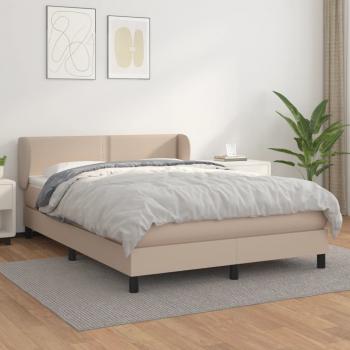 ARDEBO.de - Boxspringbett Matratze Cappuccino-Braun 140x200cm Kunstleder