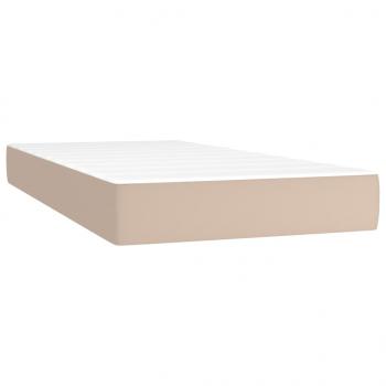 Boxspringbett mit Matratze Cappuccino-Braun 80x200cm Kunstleder