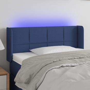 ARDEBO.de - LED Kopfteil Blau 83x16x78/88 cm Stoff