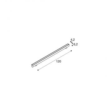 SLV GALEN 120 LED Profil, Lichtbalken außen, CCT switch 3000/4000K, 34W, Breite 120cm, anthrazit (1003448)