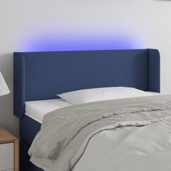 ARDEBO.de - LED Kopfteil Blau 83x16x78/88 cm Stoff