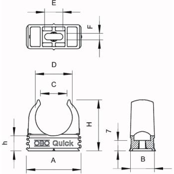 OBO Bettermann Quick-Schelle M20, PP, lichtgrau, RAL 7035 (100 ST)