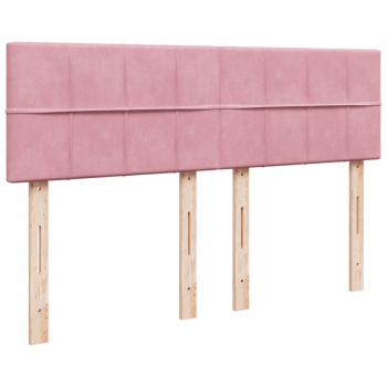 Boxspringbett mit Matratze Rosa 160x200 cm Samt