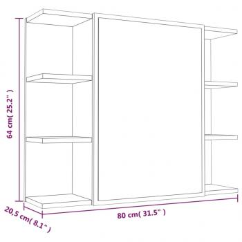 3-tlg. Badmöbel-Set Räuchereiche Holzwerkstoff