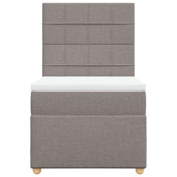 Boxspringbett mit Matratze Taupe 90x190 cm Stoff