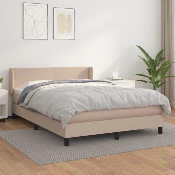 ARDEBO.de - Boxspringbett Matratze Cappuccino-Braun 140x200cm Kunstleder