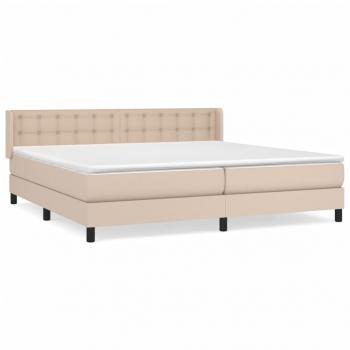 Boxspringbett Matratze Cappuccino-Braun 200x200cm Kunstleder