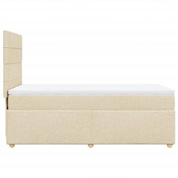 Boxspringbett mit Matratze Creme 90x190 cm Stoff