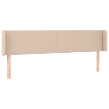 LED Kopfteil Cappuccino-Braun 163x16x78/88 cm Kunstleder