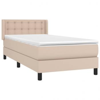 Boxspringbett mit Matratze Cappuccino-Braun 80x200cm Kunstleder