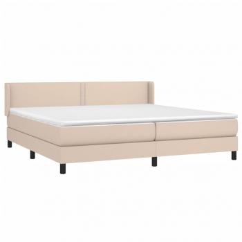 Boxspringbett Matratze Cappuccino-Braun 200x200cm Kunstleder