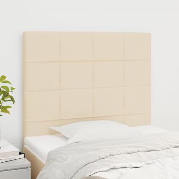 ARDEBO.de - Kopfteile 2 Stk. Creme 90x5x78/88 cm Stoff