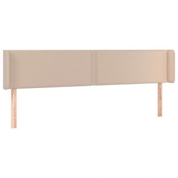 LED Kopfteil Cappuccino-Braun 183x16x78/88 cm Kunstleder