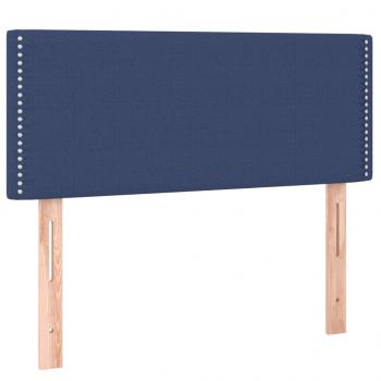 Boxspringbett mit Matratze Blau 90x190 cm Stoff