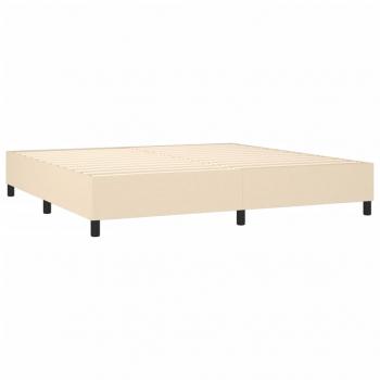 Boxspringbett mit Matratze Creme 160x200 cm Stoff