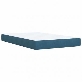 Boxspringbett mit Matratze Dunkelblau 120x190 cm Samt