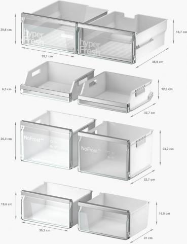 Siemens KF96DAXEA iQ500 Stand Kühl-Gefrierkombination, 90,5 cm breit, 574 L, noFrost, Crushed Eis-/ Eiswürfel-/Wasserspender, Festwasseranschluss, gebürsteter schwarzer Stahl AntiFingerprint