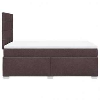 Boxspringbett mit Matratze Dunkelbraun 120x200 cm Stoff